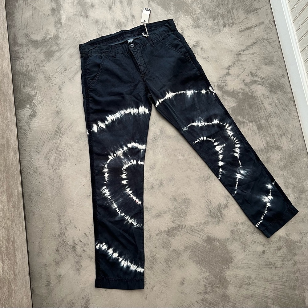 NSF Black and White Tie-Dye Pants